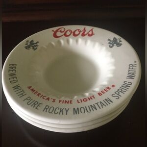 Vintage Coors Ceramic Ashtrays